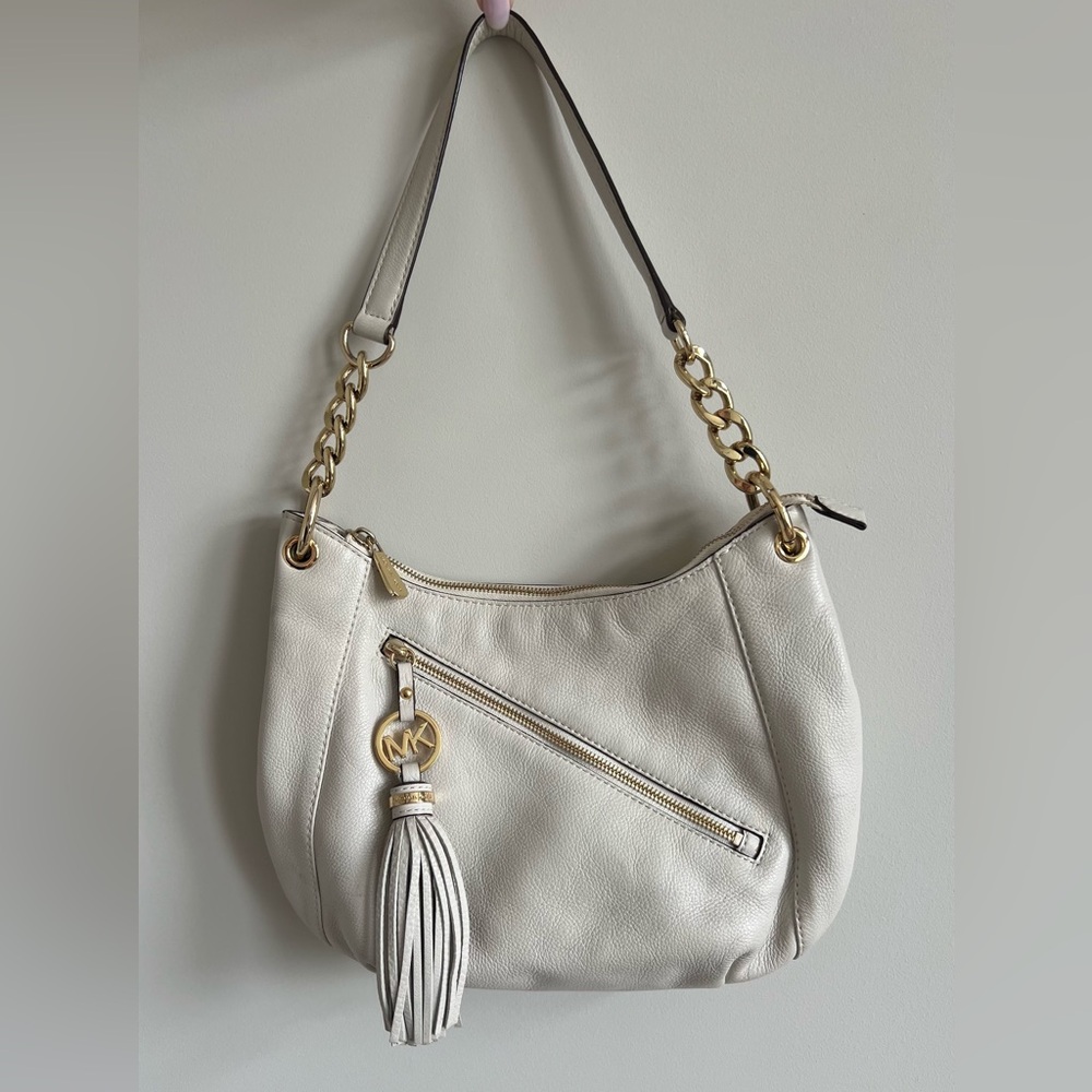 MK Michael Kors off white leather handbag shoulder purse